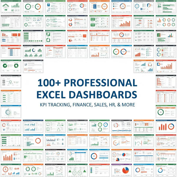 Ultimate Excel Dashboard Bundle | 100+ Editable Business & Finance Dashboards